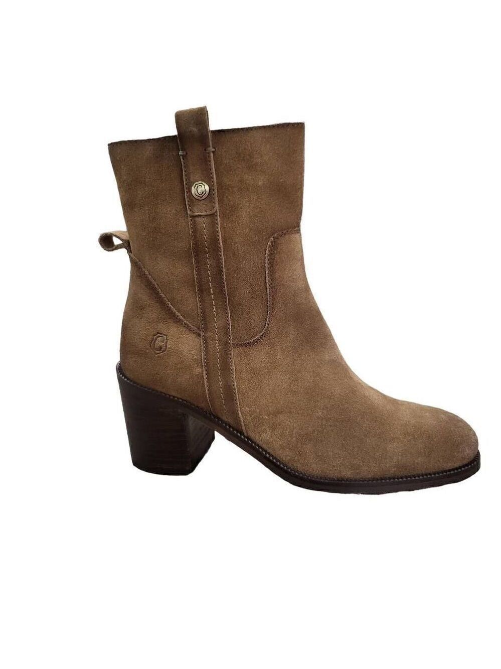 Carmela Women's Suede Block Heel Booties 9.5